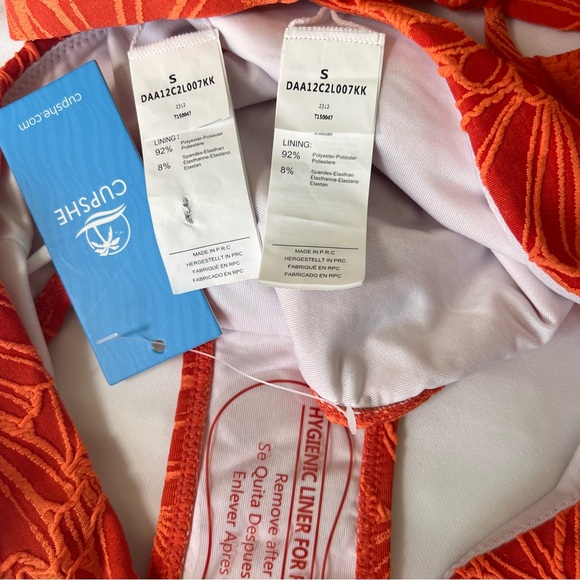 NWT Bikini Set for Women Bathing Suit High Waisted Scalloped V Neck Two Pieces S - Picture 14 of 17